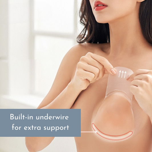 Reusable Invisible Adhesive Strapless Silicone Cups - 1 Set