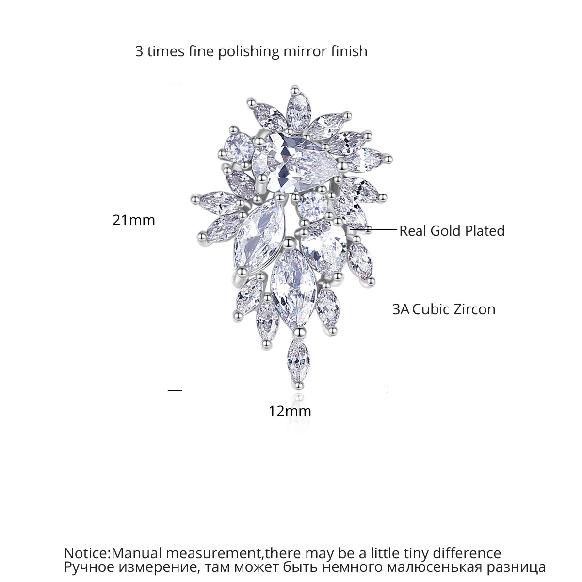 Cubic Zirconia Earrings for Wedding