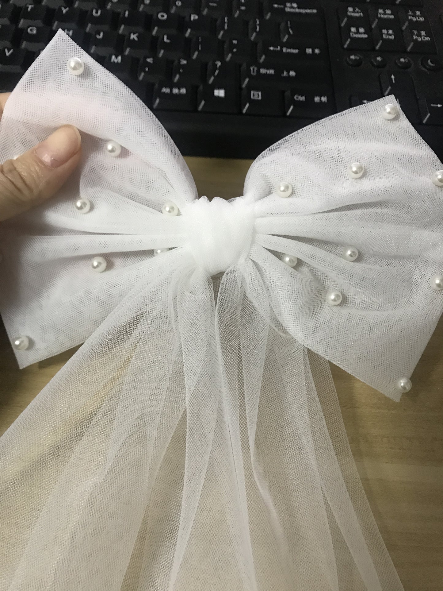 Wedding Veil Pearl Veil Bridal Veil Short Veil Ivory White Veil Wedding Accessories Bride Party Dress Up Accessory