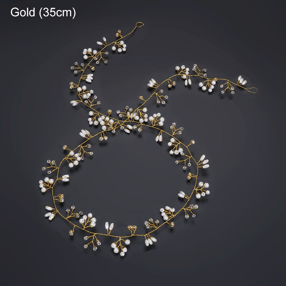 Wedding Hair Accessories Crystal Pearl Hair Belt Wedding Bridal Hair Jewellery bride Hair Accessories Headbands