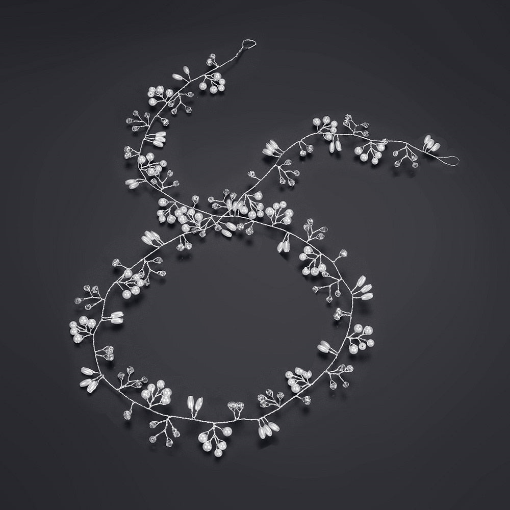 Wedding Hair Accessories Crystal Pearl Hair Belt Wedding Bridal Hair Jewellery bride Hair Accessories Headbands