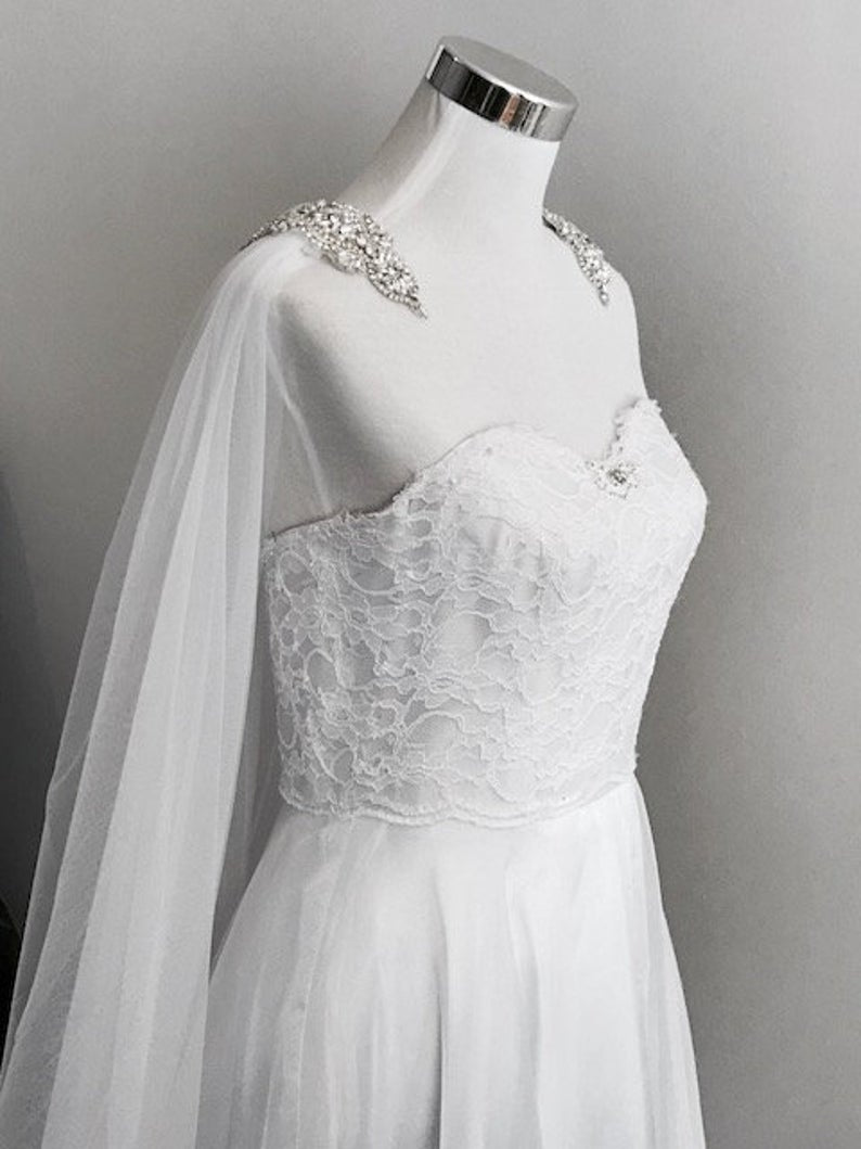 Soft Tulle Veil with Rhinestone Details Sydney