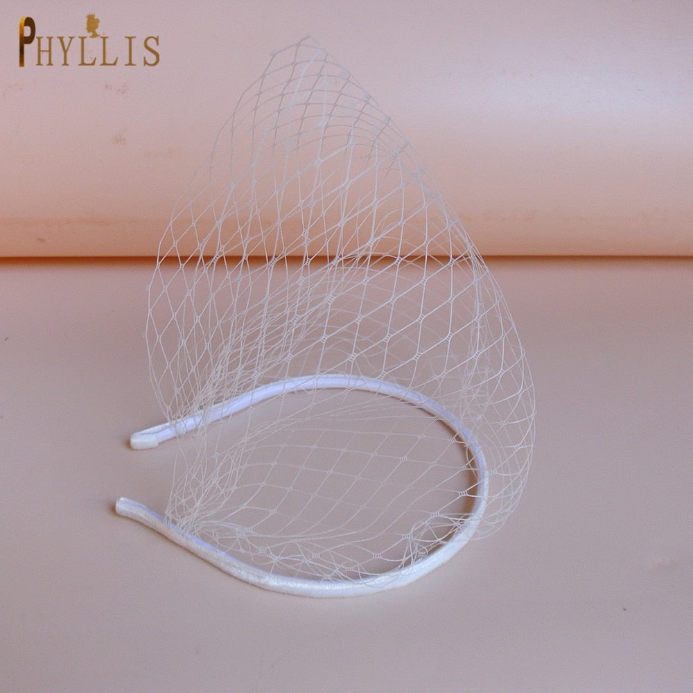 Birdcage Veil Blusher Veil White Headband Veil for Bridal Fascinators Black Face Net Mask Hair Jewellery Accessories Veils