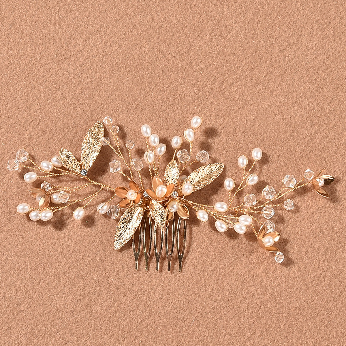Wedding Hair Accessories Flower Hair Clips Crystal Bride Hair Pin Pearl Hair Combs Girls Jewellery