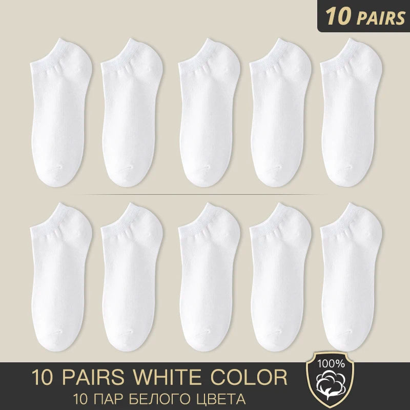 Mens Ankle Socks White