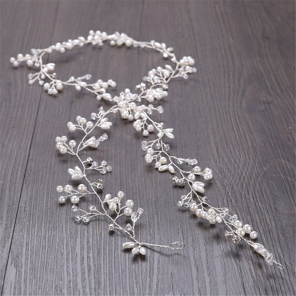 Wedding Hair Accessories Crystal Pearl Hair Belt Wedding Bridal Hair Jewellery bride Hair Accessories Headbands