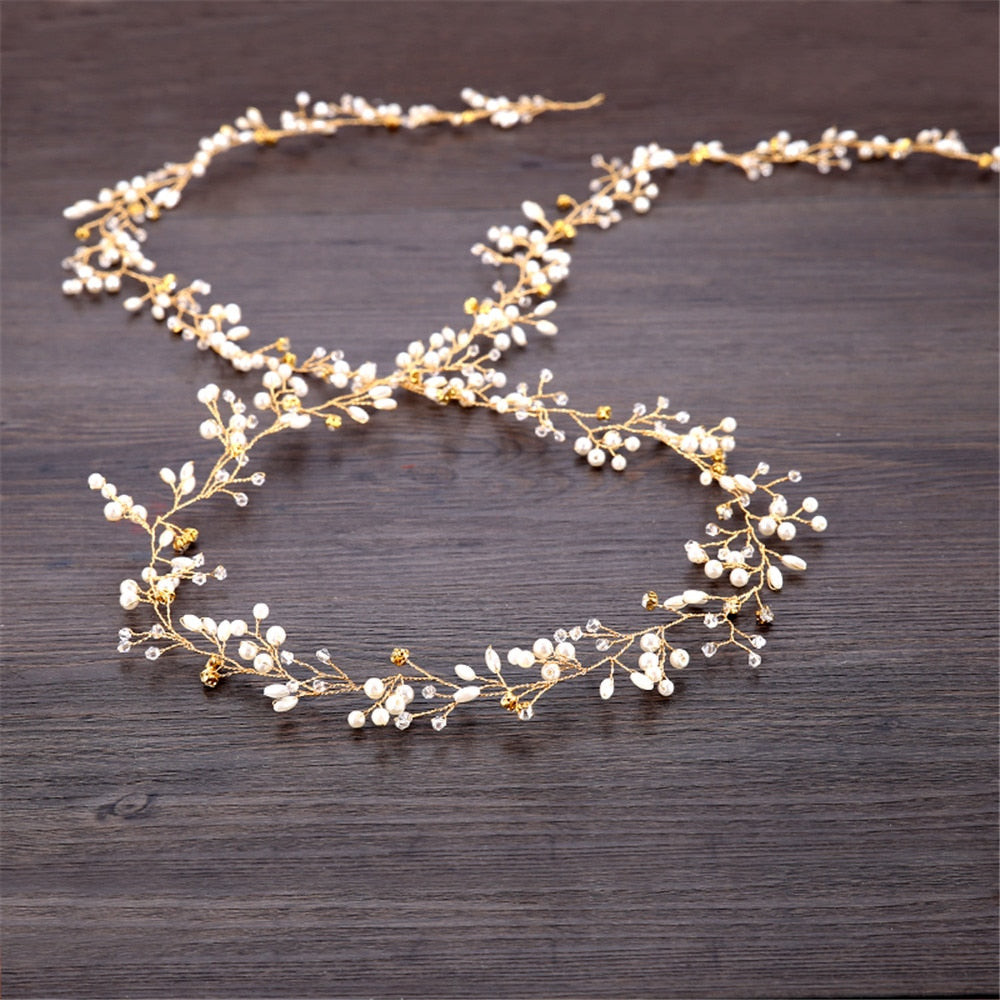 Wedding Hair Accessories Crystal Pearl Hair Belt Wedding Bridal Hair Jewellery bride Hair Accessories Headbands