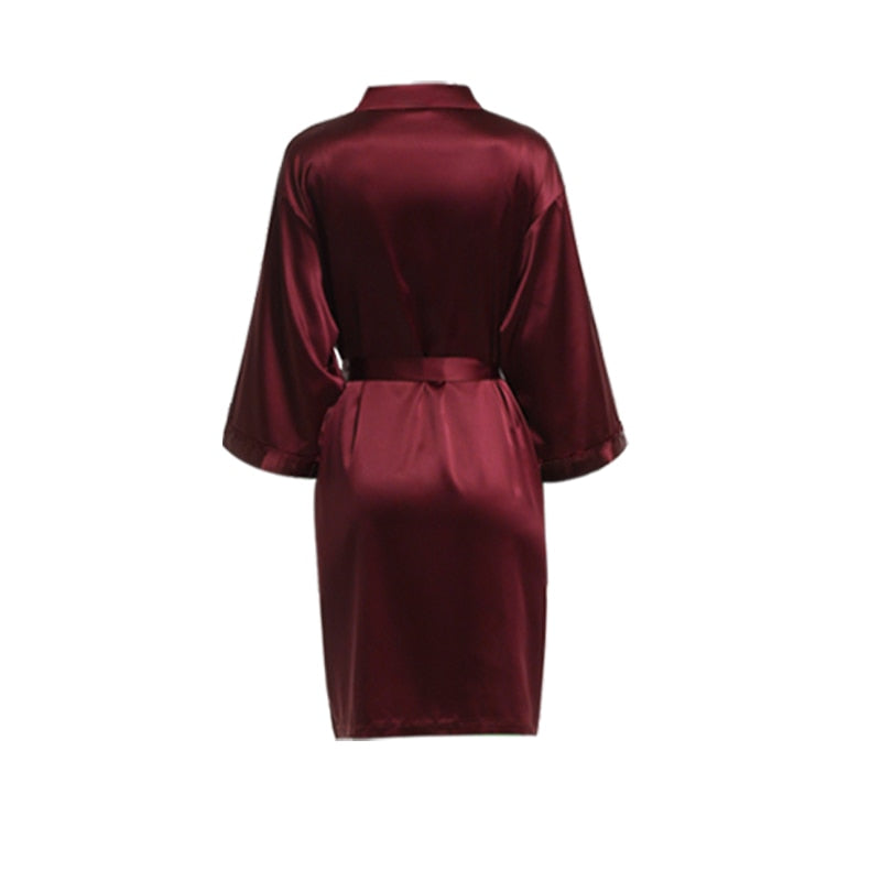 Burgundy Silky Robe Wedding Sydney