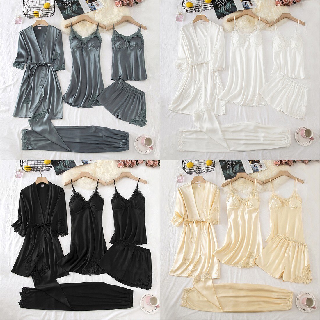 Soft Sexy Robe Set, Kimono Robe, Perfect for Wedding