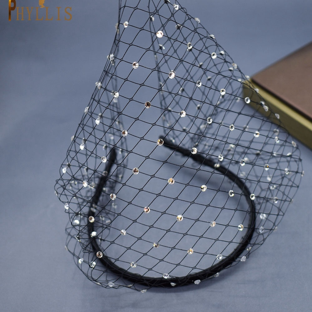 Birdcage Veil Blusher Veil White Headband Veil for Bridal Fascinators Black Face Net Mask Hair Jewellery Accessories Veils