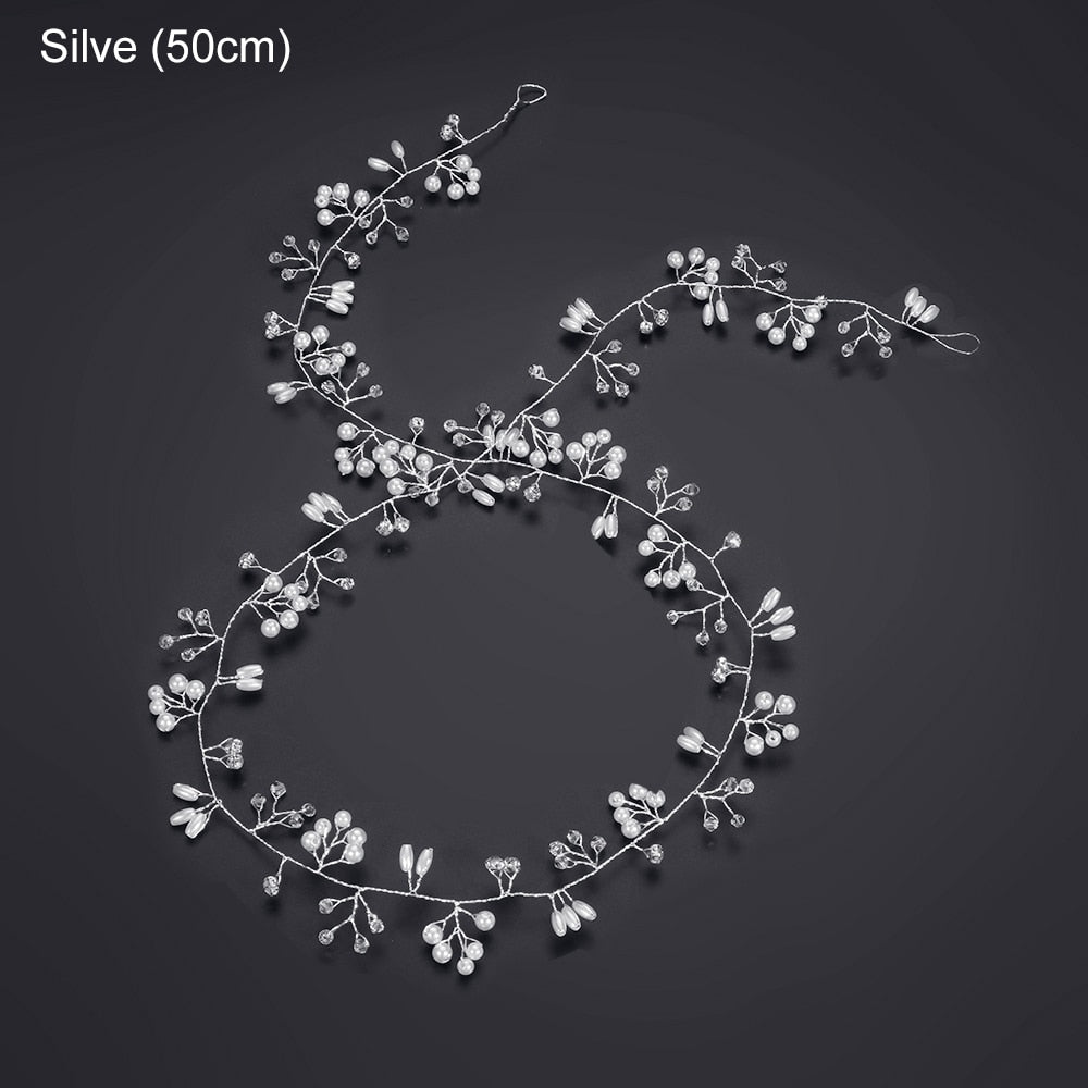 Wedding Hair Accessories Crystal Pearl Hair Belt Wedding Bridal Hair Jewellery bride Hair Accessories Headbands