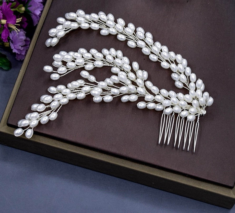 Wedding Hair Comb Veil