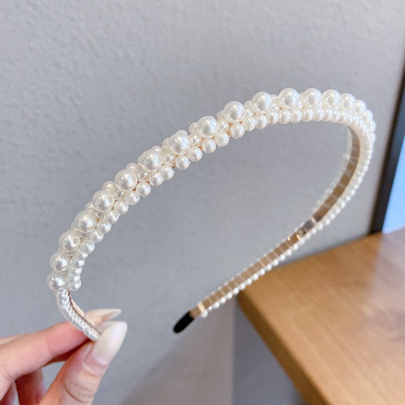 Wedding Pearl Headband Elegant Hair Accessory Simple Hair Korean Handmade Wedding Hair Accessories
