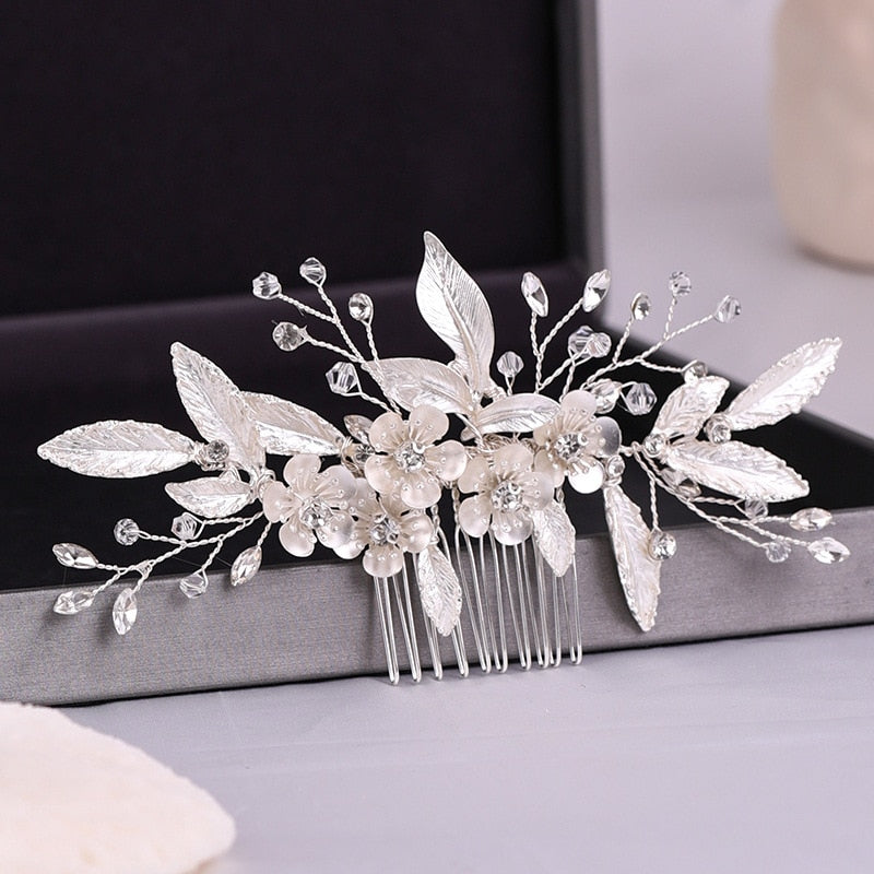 Silver Floral Wedding Hair Accessory Sydney