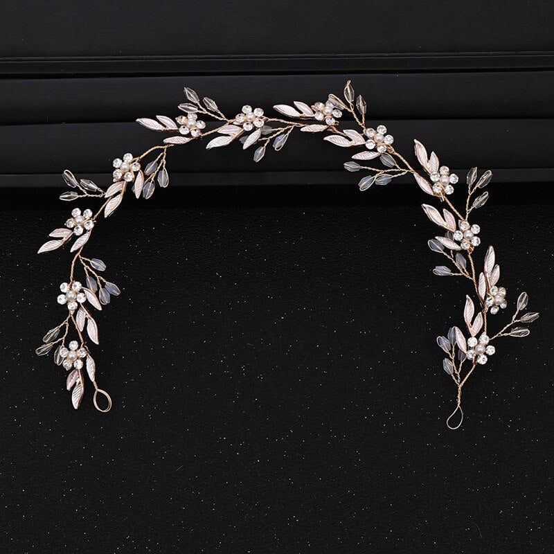Wedding Crystal Flower Headband Tiara Hairband For Women Bride Queen Party Wedding Bridal Hair Accessories Jewelry Band Gift