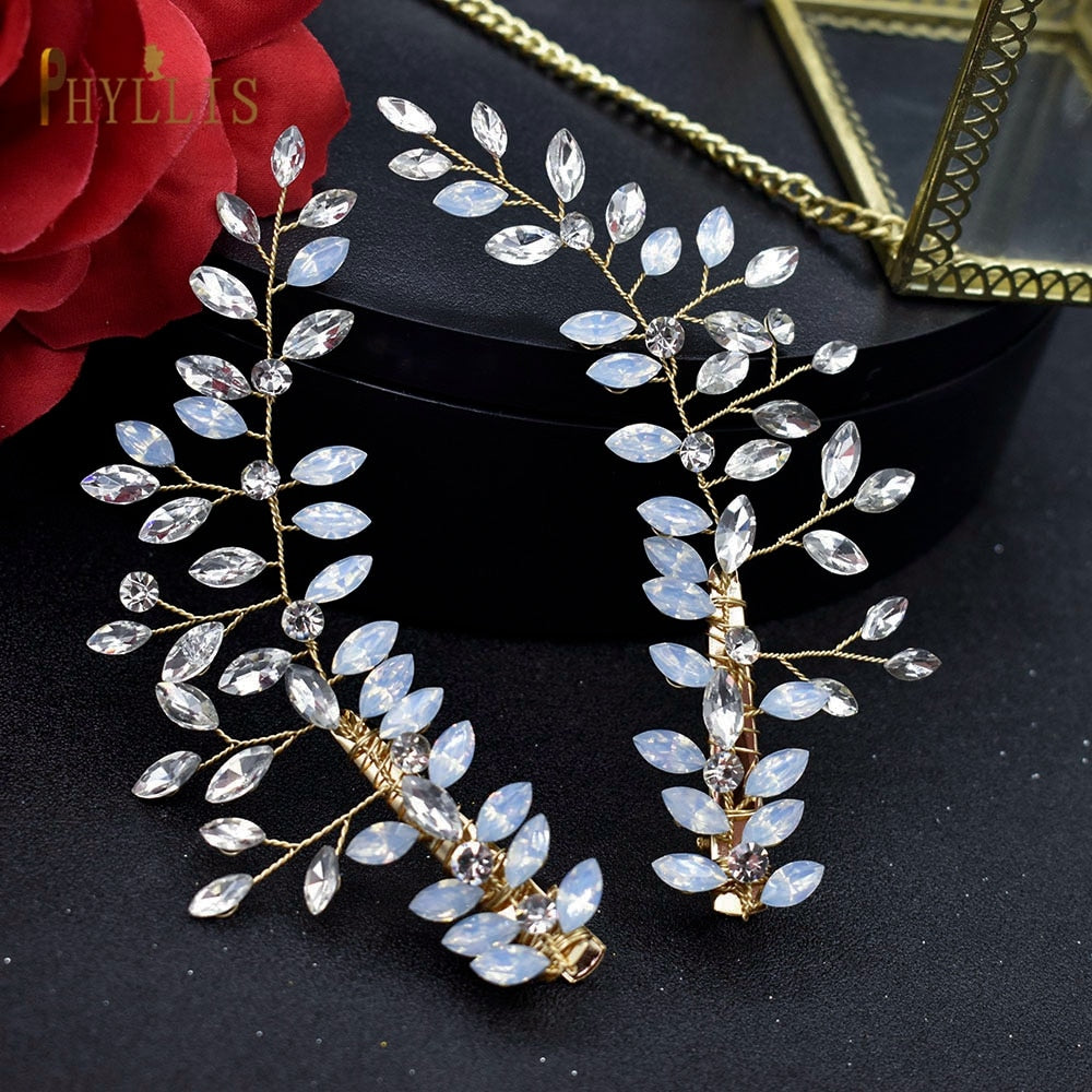 Wedding Crystal Gold Hair Accessory