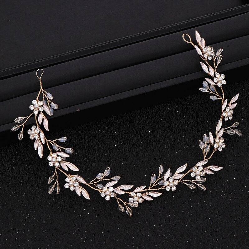 Wedding Crystal Flower Headband Tiara Hairband For Women Bride Queen Party Wedding Bridal Hair Accessories Jewelry Band Gift