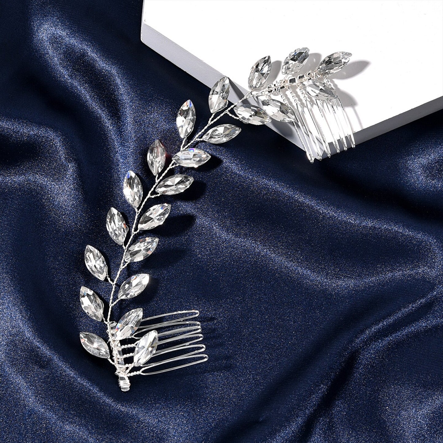 Silver Flower Hair Comb Jewellery Girls Handmade Pearl Hair Pin Hair Comb Bridal Tiaras Wedding Hair Accessory Jewellery