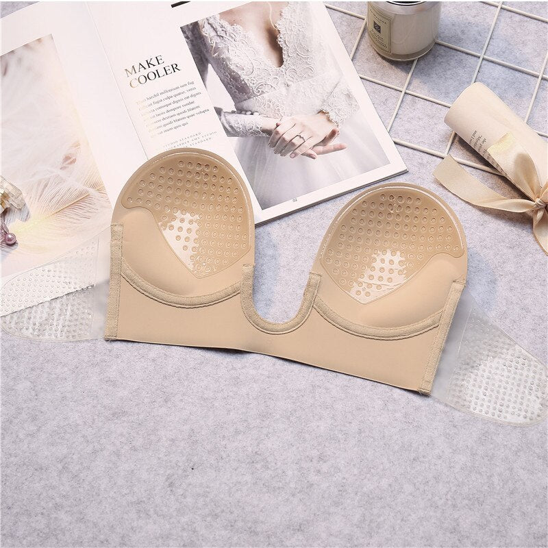 Reusable U Shaped Invisible Adhesive Bra - sweat proof!