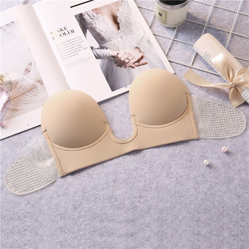Reusable U Shaped Invisible Adhesive Bra - sweat proof!