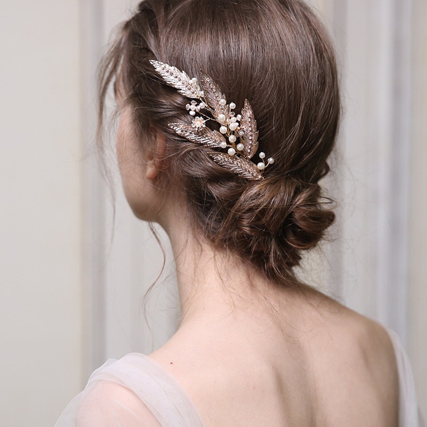 Silver Flower Hair Comb Jewellery Girls Handmade Pearl Hair Pin Hair Comb Bridal Tiaras Wedding Hair Accessory Jewellery