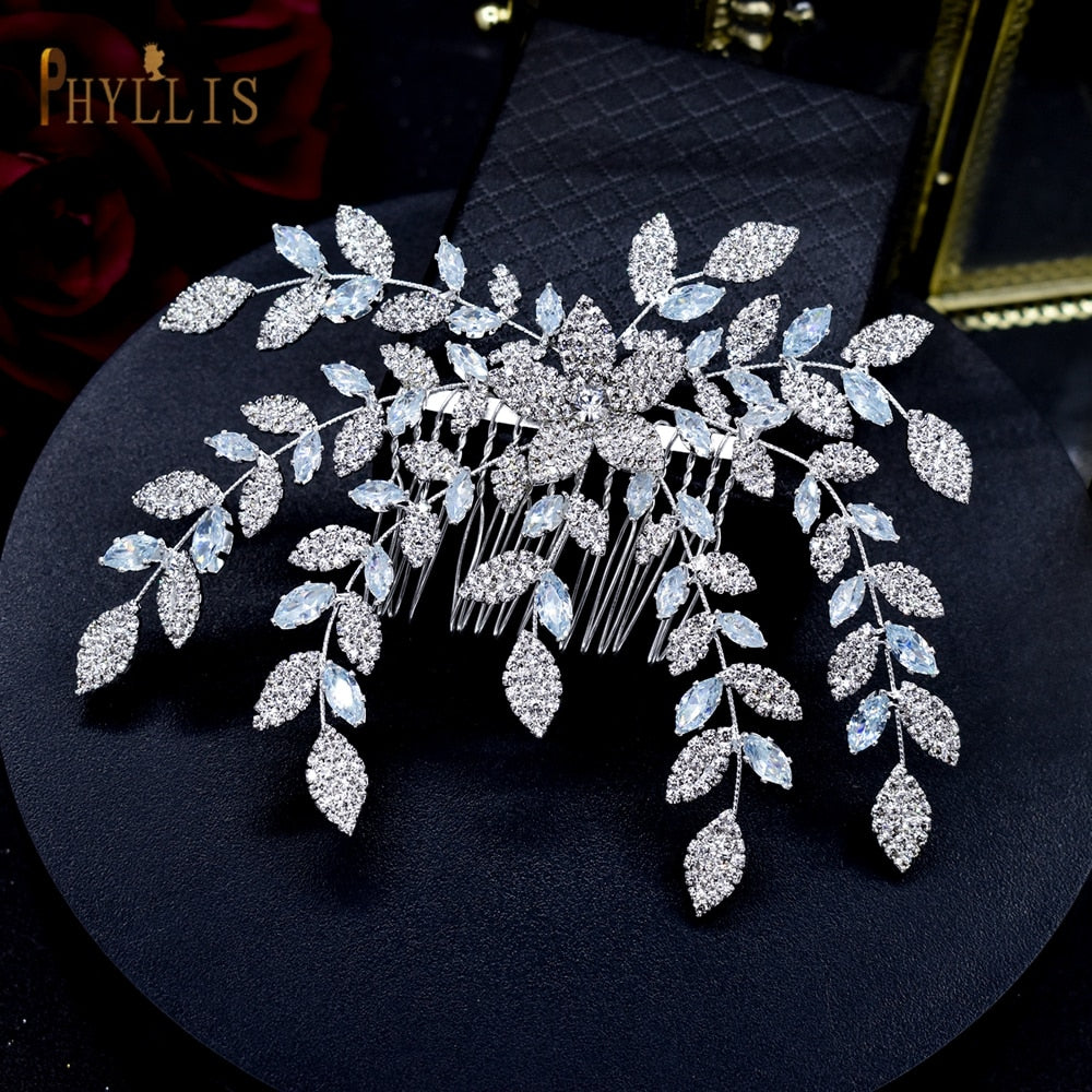 Bridal Floral Crystal Hair Comb