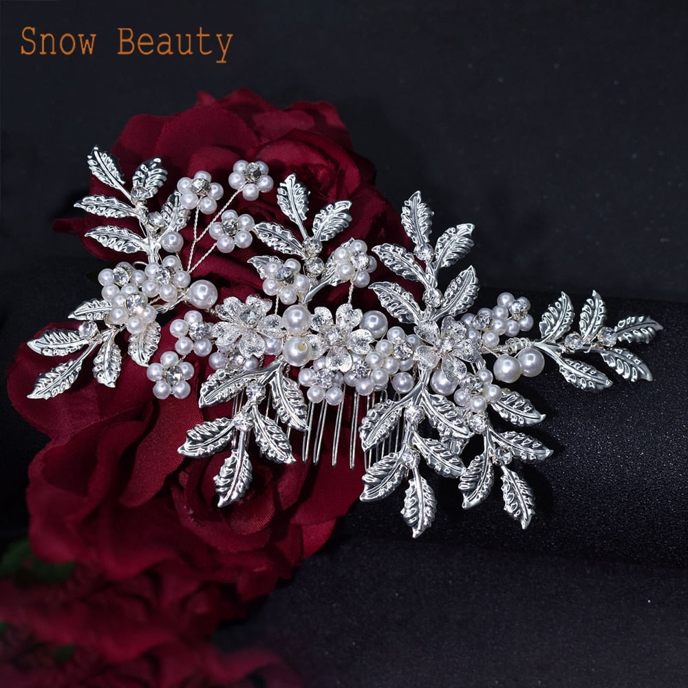 Bead and Crystal Wedding Hair Accessory