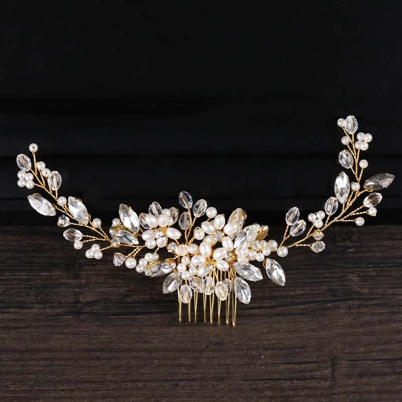 Wedding Hair Accessories Flower Hair Clips Crystal Bride Hair Pin Pearl Hair Combs Girls Jewellery