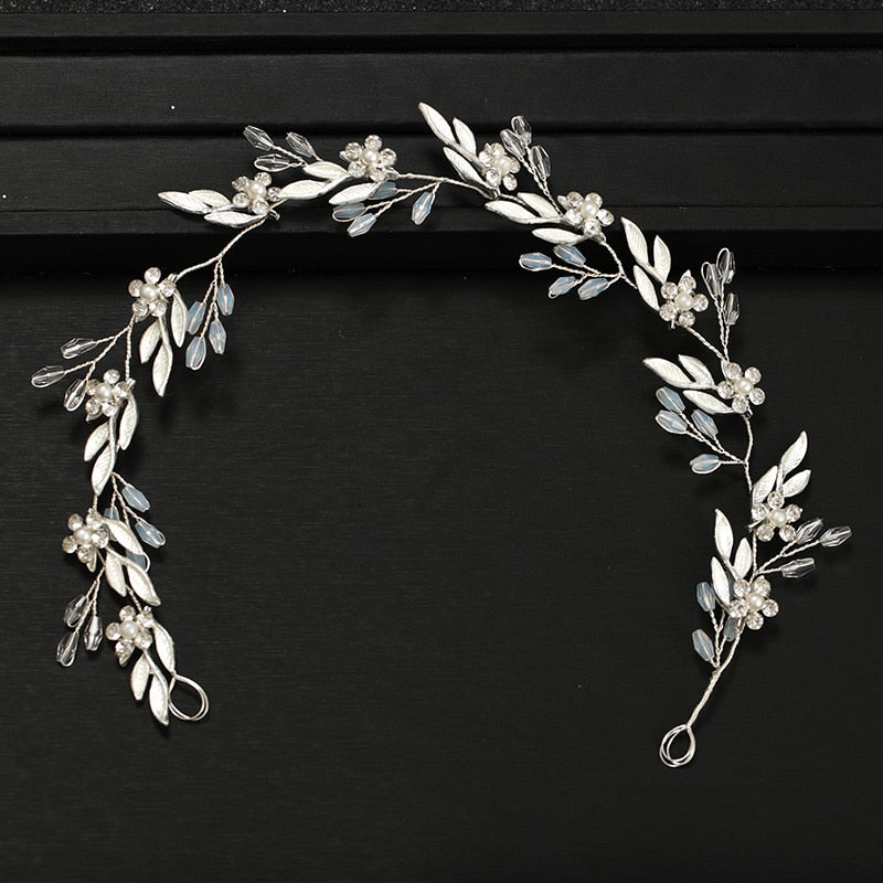 Wedding Crystal Flower Headband Tiara Hairband For Women Bride Queen Party Wedding Bridal Hair Accessories Jewelry Band Gift