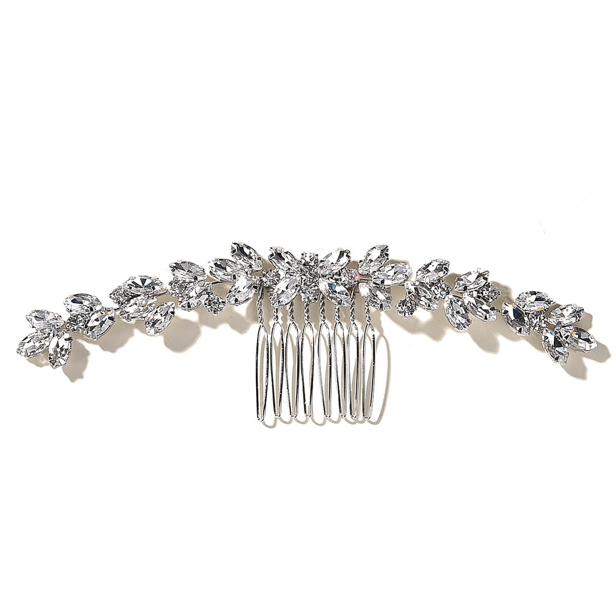 Silver Flower Hair Comb Jewellery Girls Handmade Pearl Hair Pin Hair Comb Bridal Tiaras Wedding Hair Accessory Jewellery
