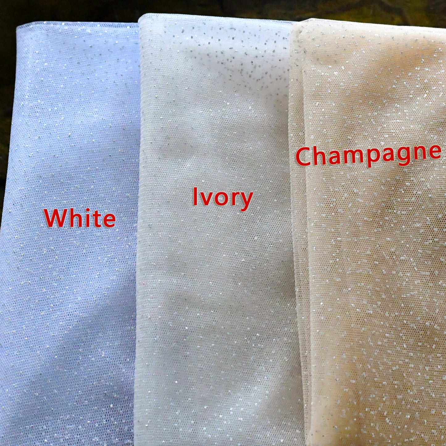 Sparkly Wedding Veil Colour Choices