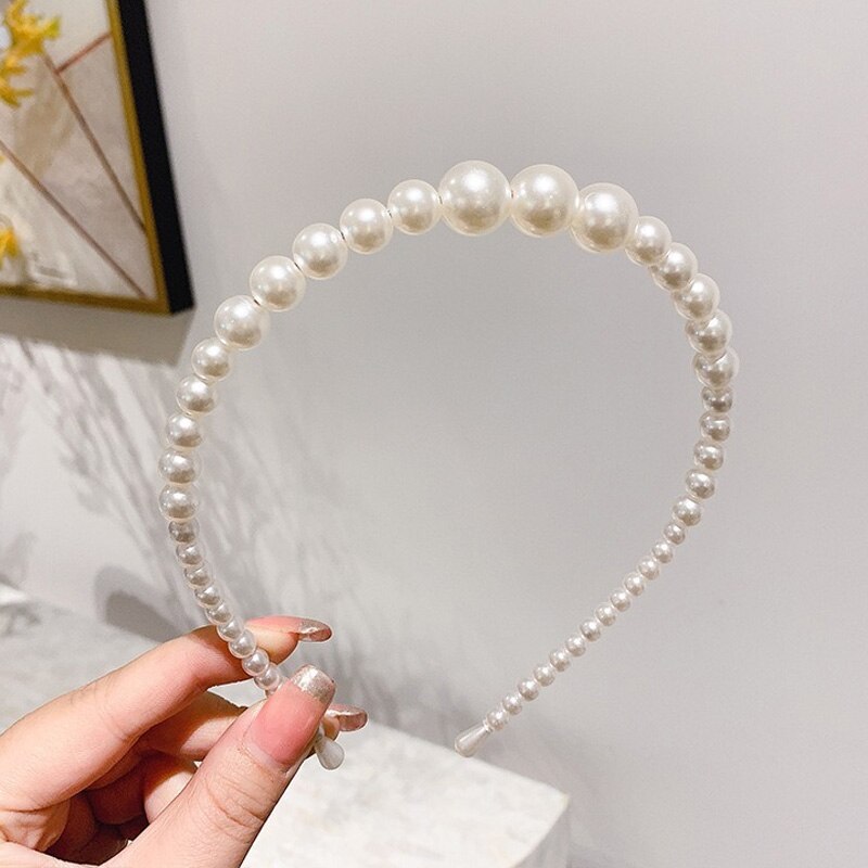 Wedding Pearl Headband Elegant Hair Accessory Simple Hair Korean Handmade Wedding Hair Accessories