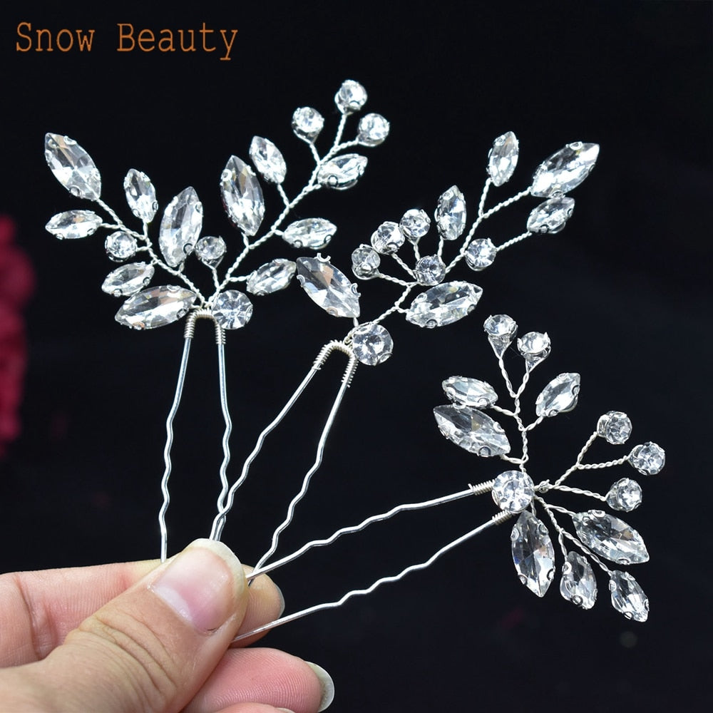 Crystal Hair Pins Wedding