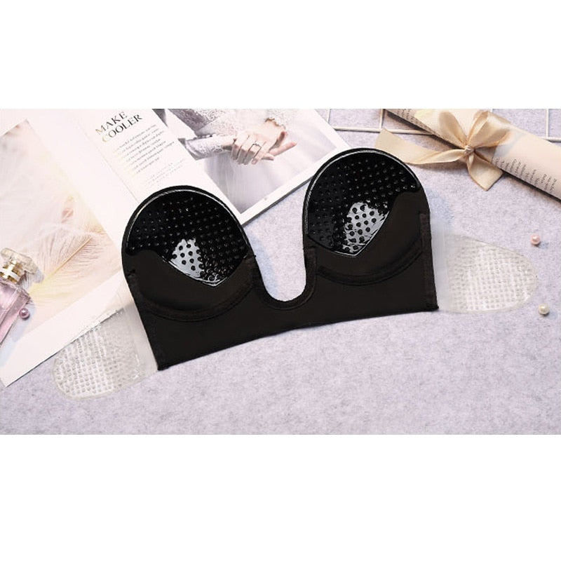 Reusable U Shaped Invisible Adhesive Bra - sweat proof!