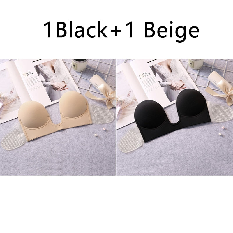 Reusable U Shaped Invisible Adhesive Bra - sweat proof!