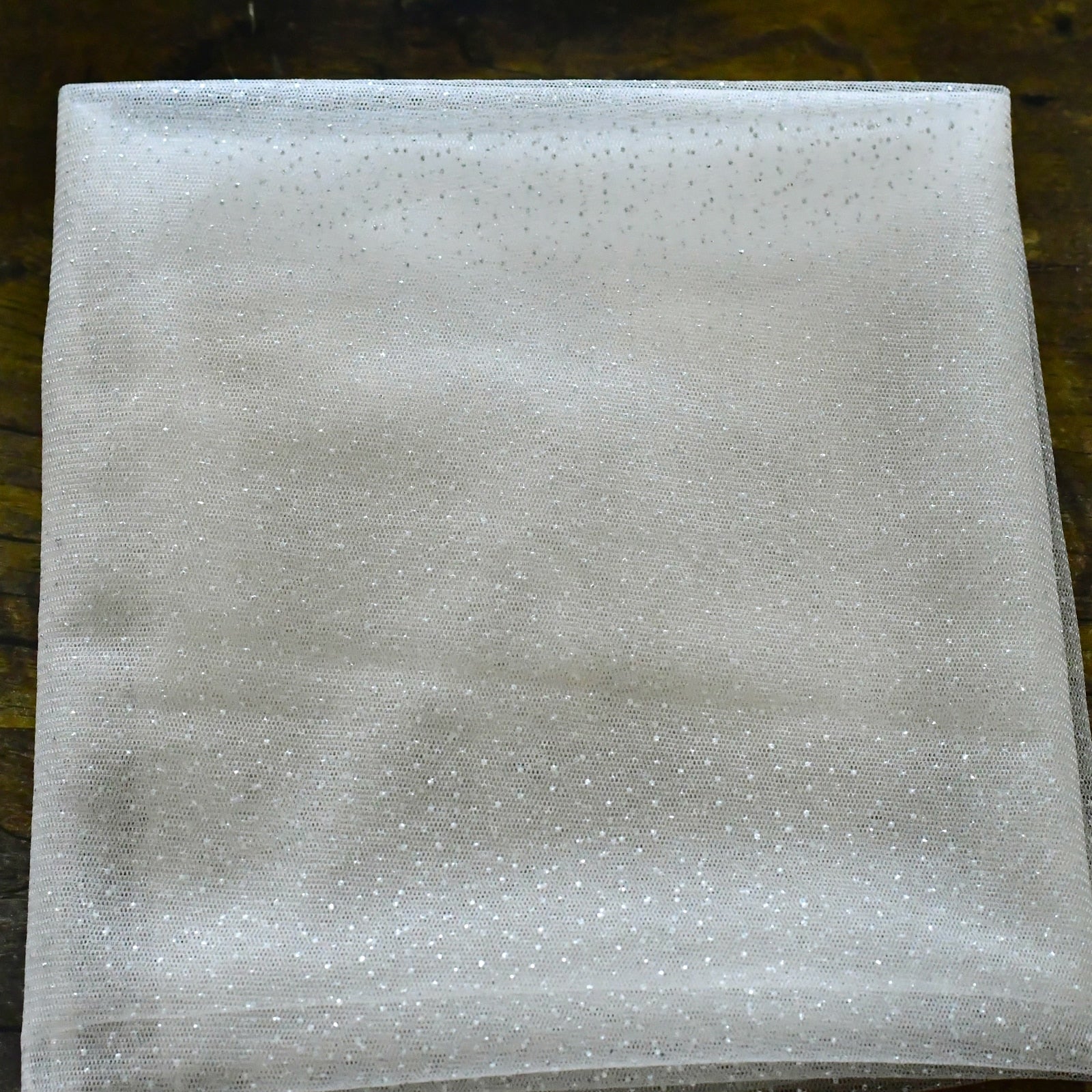 Close up of Sparkly Wedding Veil
