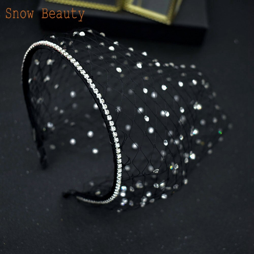 Birdcage Veil Blusher Veil White Headband Veil for Bridal Fascinators Black Face Net Mask Hair Jewellery Accessories Veils