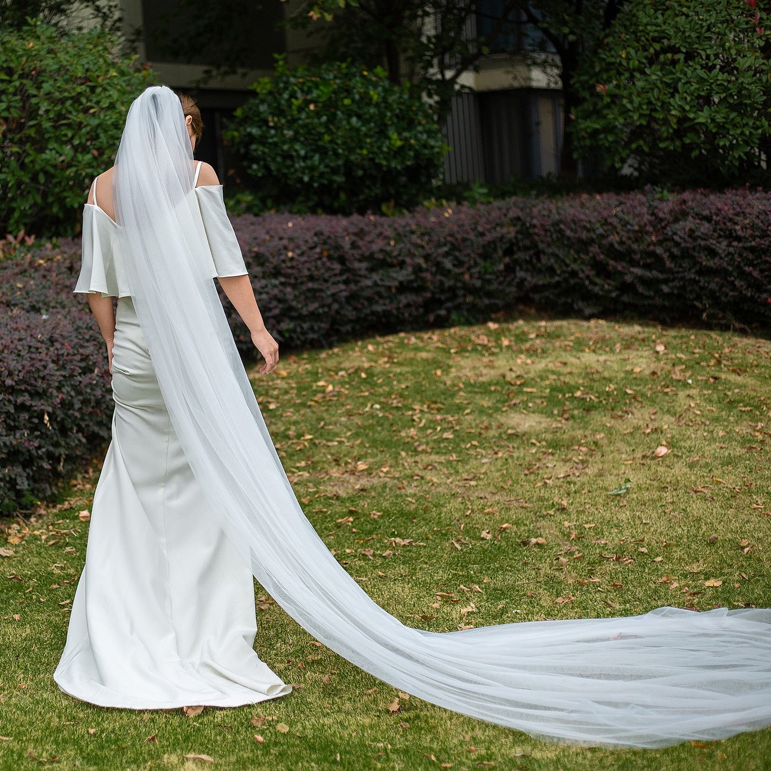 Full Length Cathedral Wedding Veil for Outdoor Wedding Ceremony