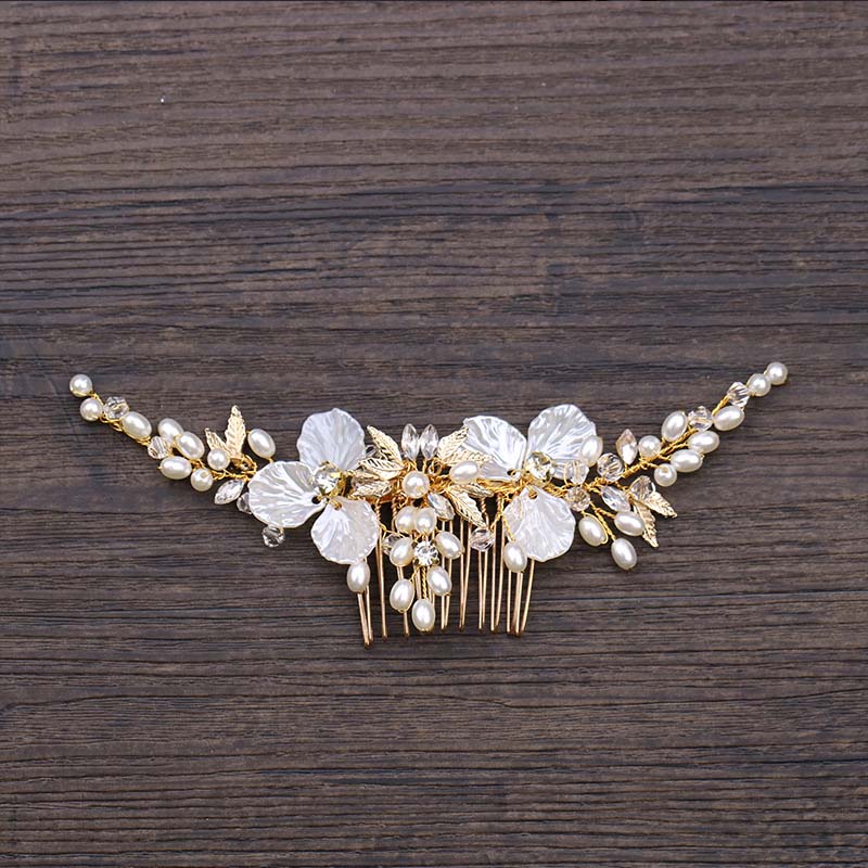 Wedding Hair Accessories Flower Hair Clips Crystal Bride Hair Pin Pearl Hair Combs Girls Jewellery