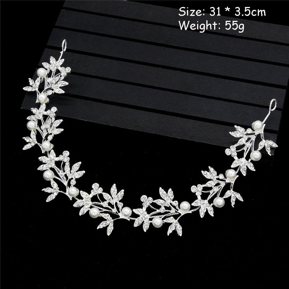 Wedding Hair Accessories Crystal Pearl Hair Belt Wedding Bridal Hair Jewellery bride Hair Accessories Headbands