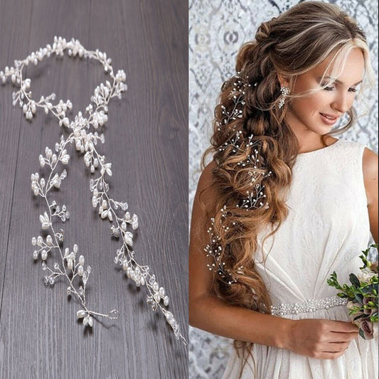 Wedding Hair Accessories Crystal Pearl Hair Belt Wedding Bridal Hair Jewellery bride Hair Accessories Headbands