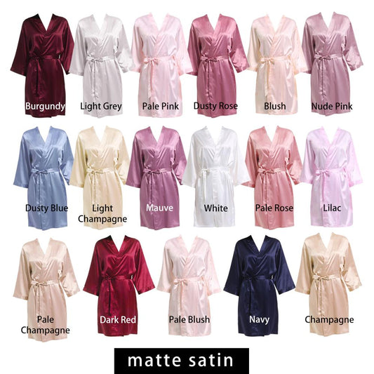 Silky Satin Robe Colours
