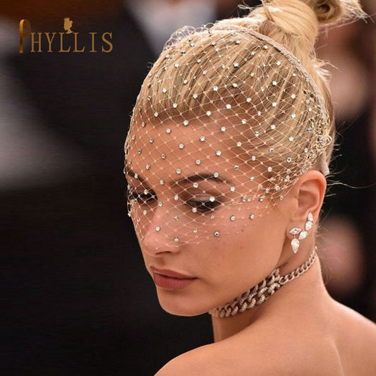 Birdcage Veil Blusher Veil White Headband Veil for Bridal Fascinators Black Face Net Mask Hair Jewellery Accessories Veils