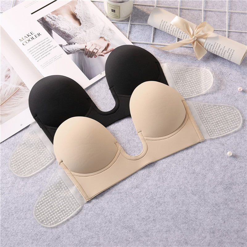 Reusable U Shaped Invisible Adhesive Bra - sweat proof!