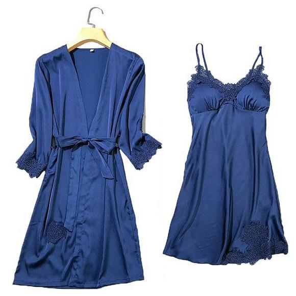 Royal Blue Sexy Nightie Camisole Set