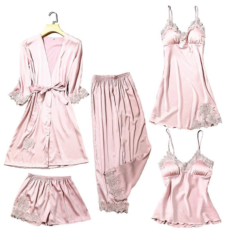 Soft Pink Sexy Nightie Camisole Set