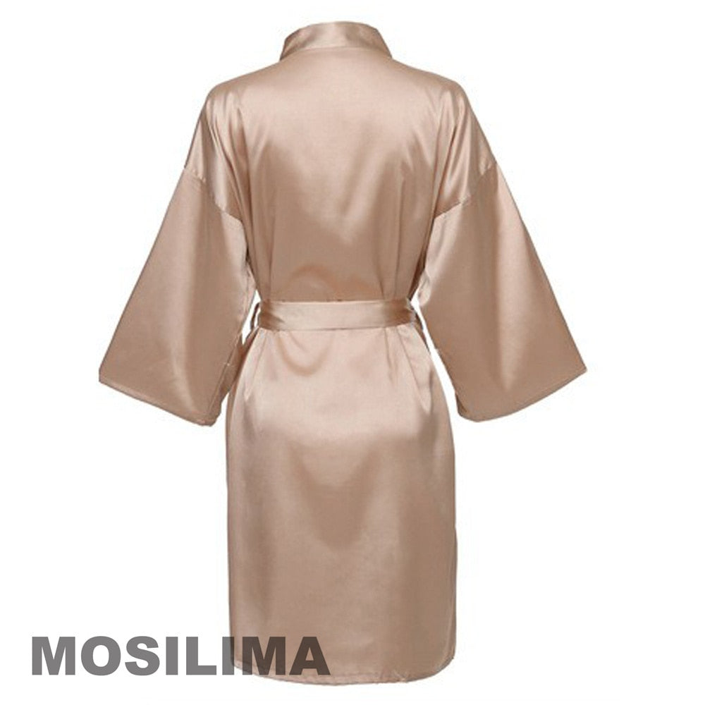 Champagne Soft silky robe