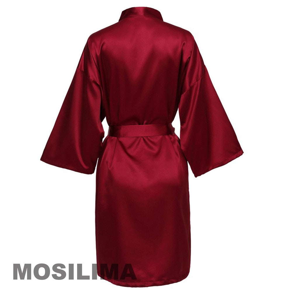 Red Soft silky robe