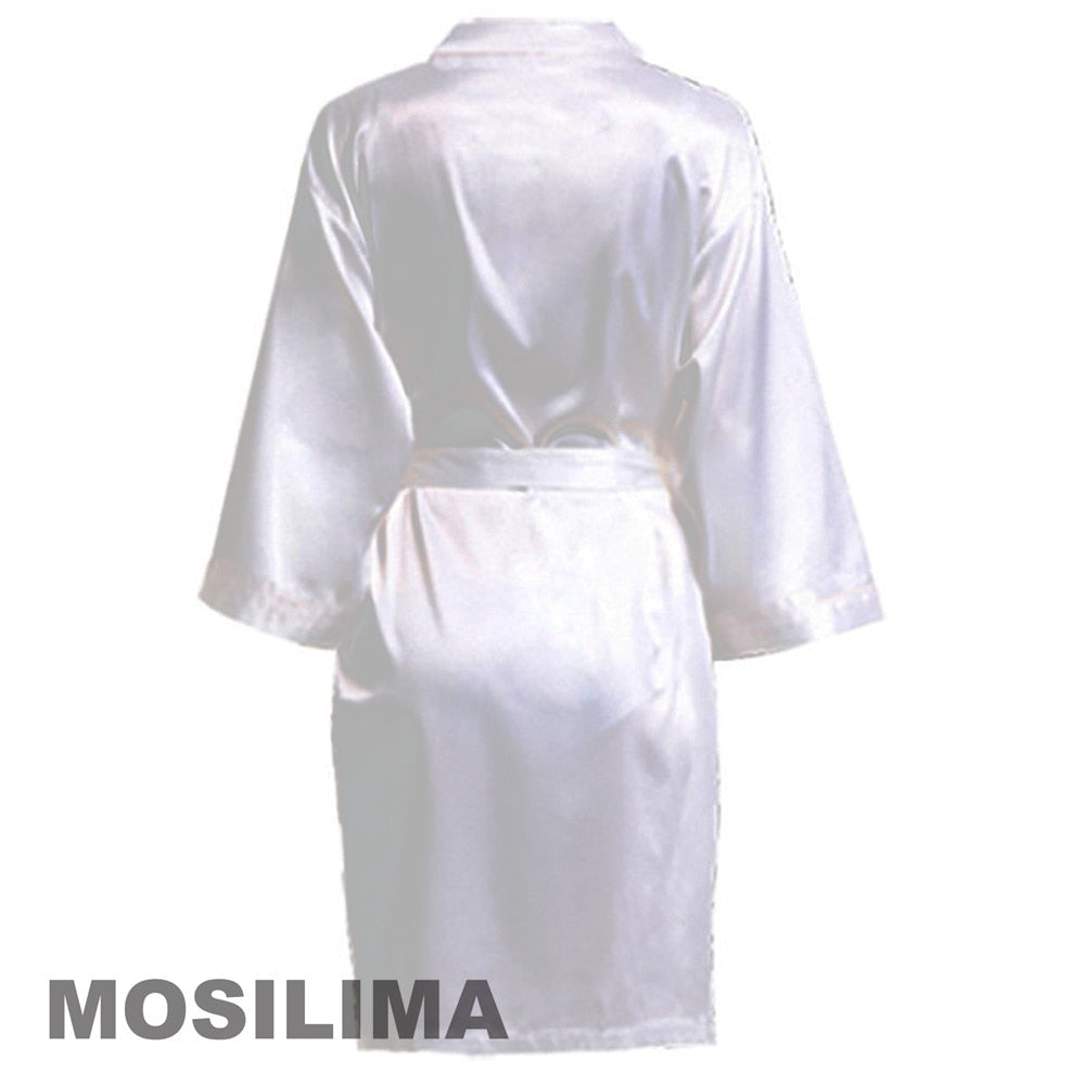 White Soft silky robe