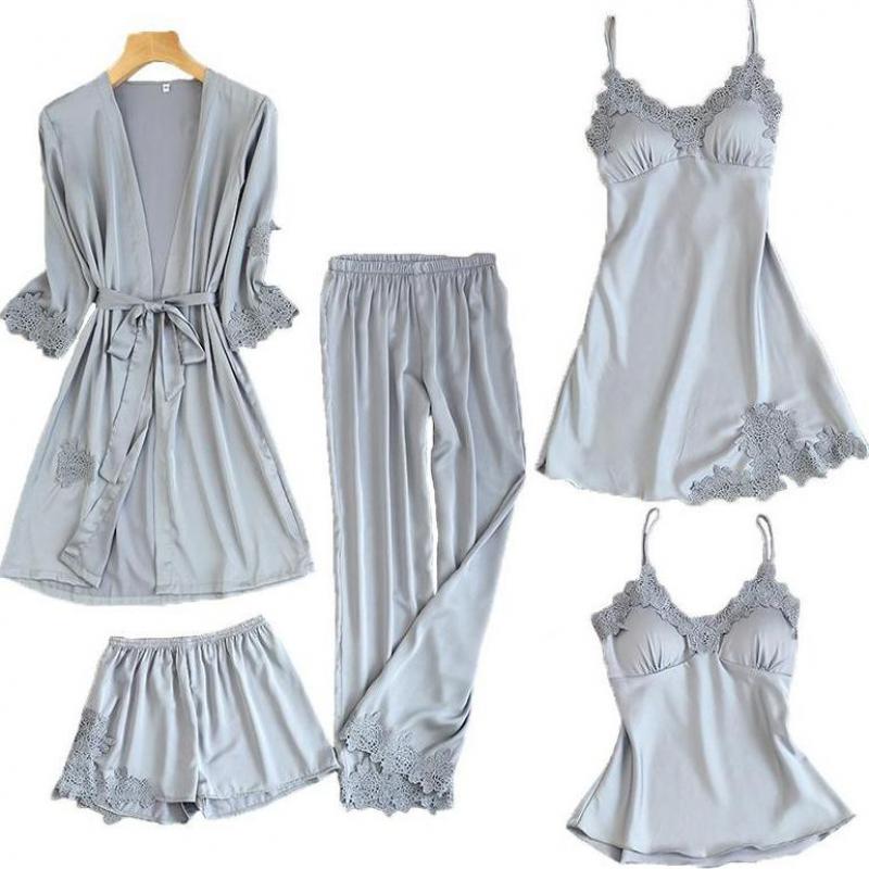 Grey Sexy Nightie Camisole Set